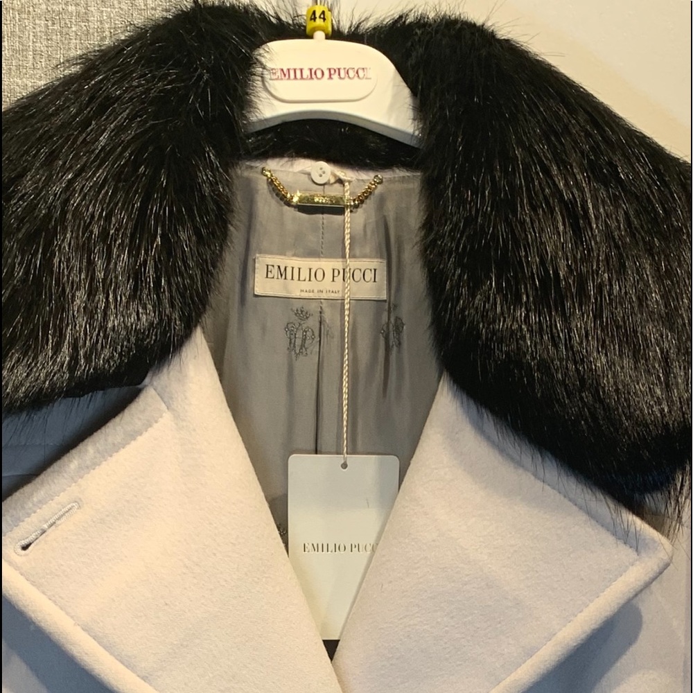 Emilio Pucci wool coat with real fur